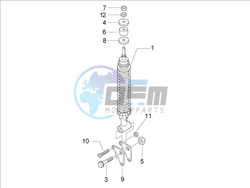 Rear suspension - Shock absorber - s