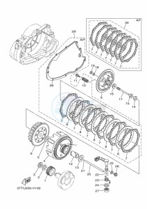 DT125 (3TTX) drawing CLUTCH