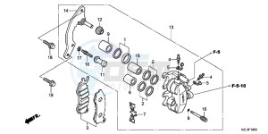 NSC110MPDE NSC110MPDE UK - (E) drawing FRONT BRAKE CALIPER