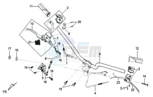 MIO 50 drawing HANDLEBAR / BRAKE LEVERS CPL  L /R