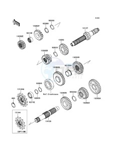 KX250F KX250ZDF EU drawing Transmission