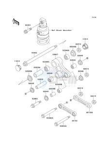 KL 650 A [KLR650] (A10-A14) [KLR650] drawing REAR SUSPENSION