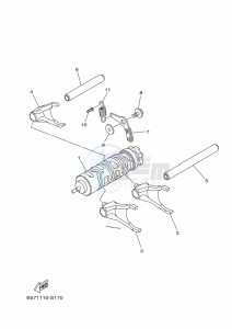 YXZ1000ETS YXZ10YESKL (B5H6) drawing SHIFT CAM & FORK