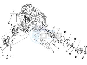 GTV 250 ie drawing Rocking levers support unit