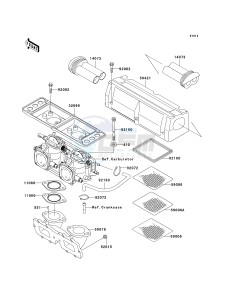 JS 800 A [800 SX-R] (A6F-A9F) A9F drawing FLAME ARRESTER