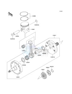 KX 250 R [KX250] (R1) R1 drawing CRANKSHAFT_PISTON-- S- -