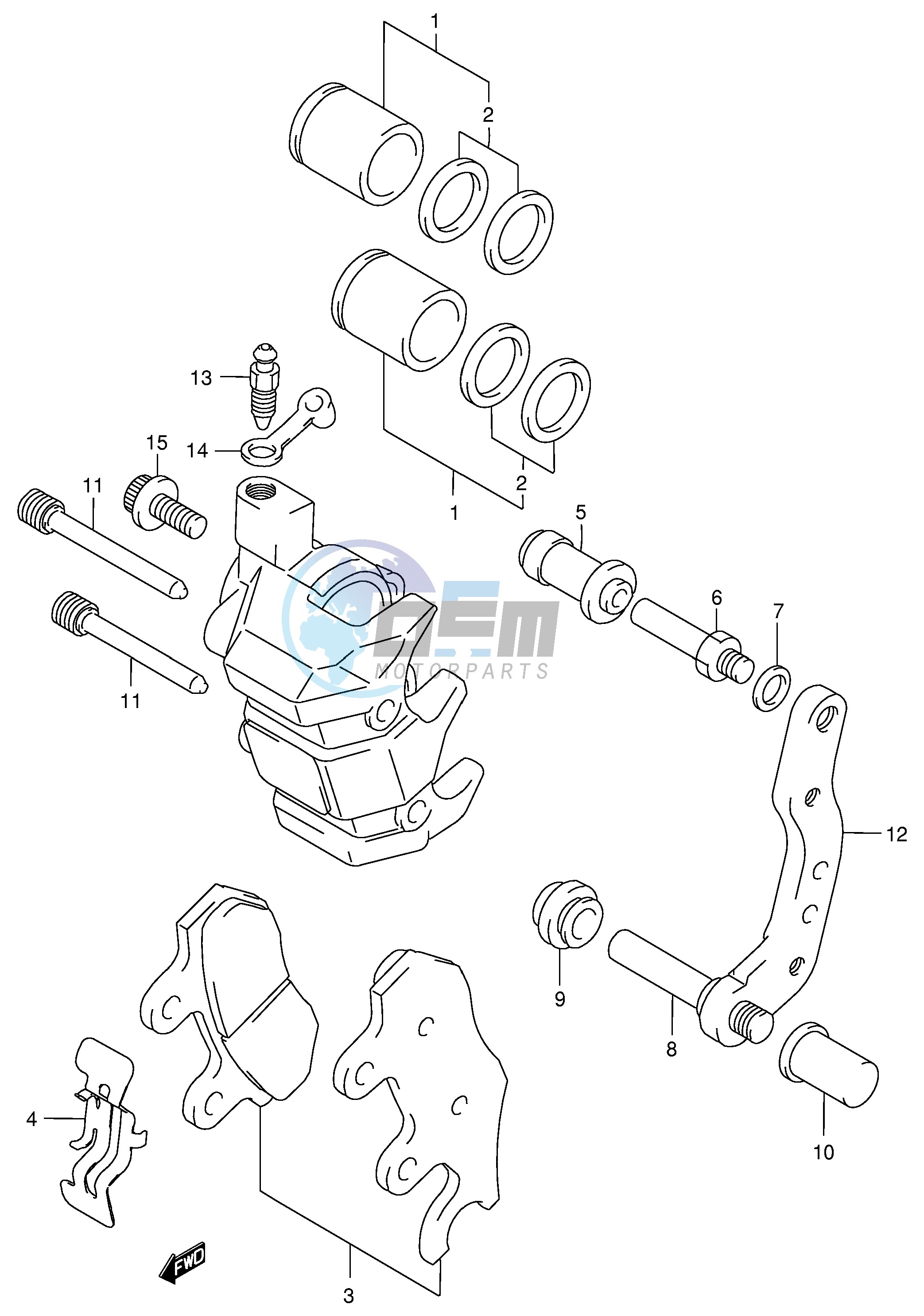 FRONT CALIPER (MODEL W X)