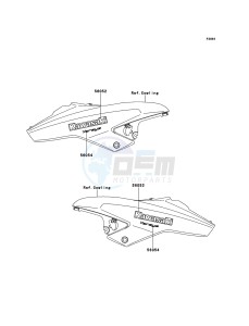 VERSYS KLE650CBF GB XX (EU ME A(FRICA) drawing Decals(Red)(Black)