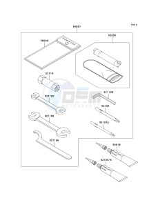 KVF 750 B (BRUTE FORCE 750 4X4I) (B6F-B7FA) B6F drawing OWNERS TOOLS