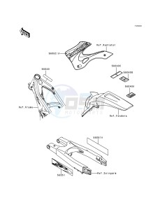 KX 250 L [KX250] (L1) [KX250] drawing LABELS