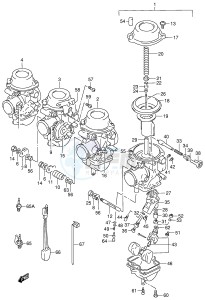 RF900R (E2) drawing CARBURETOR (E18,E39)