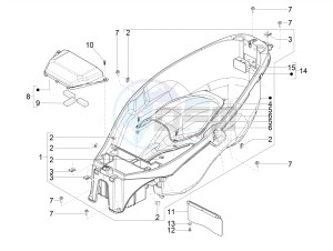 MP3 300 HPE (EMEA, APAC) drawing Helmet housing - Undersaddle