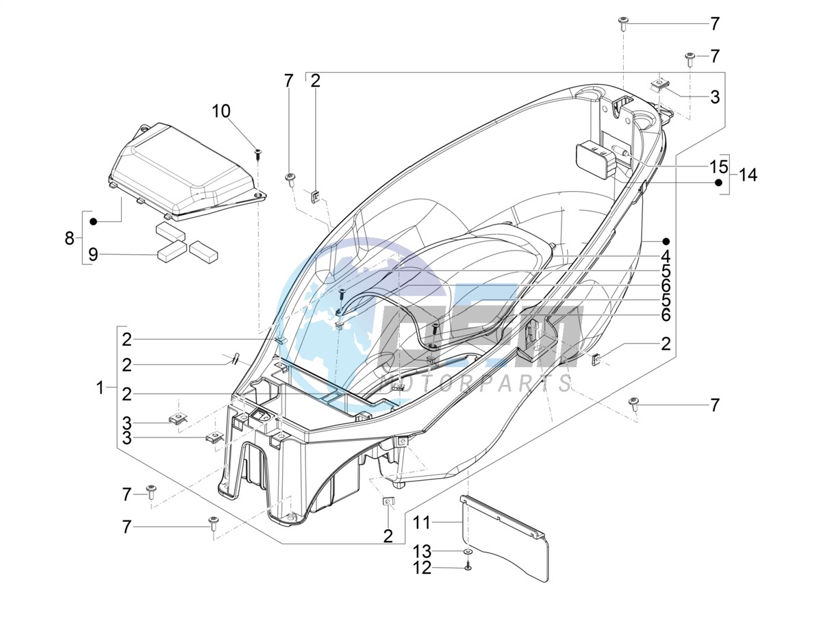 Helmet housing - Undersaddle