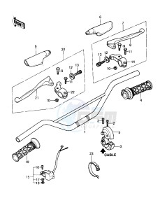 KX 250 A [KX250] (A6-A7) [KX250] drawing HANDLEBAR