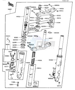 ZX 550 A [GPZ] (A1-A3) [GPZ] drawing FRONT FORK