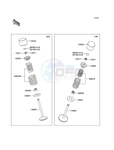 KLX450R KLX450A8F EU drawing Valve(s)