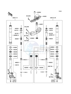 Z750R ZR750NBF FR GB XX (EU ME A(FRICA) drawing Front Fork