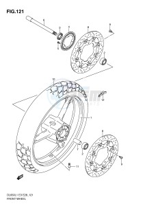 DL650 (E3) V-Strom drawing FRONT WHEEL (DL650AL1 E3)