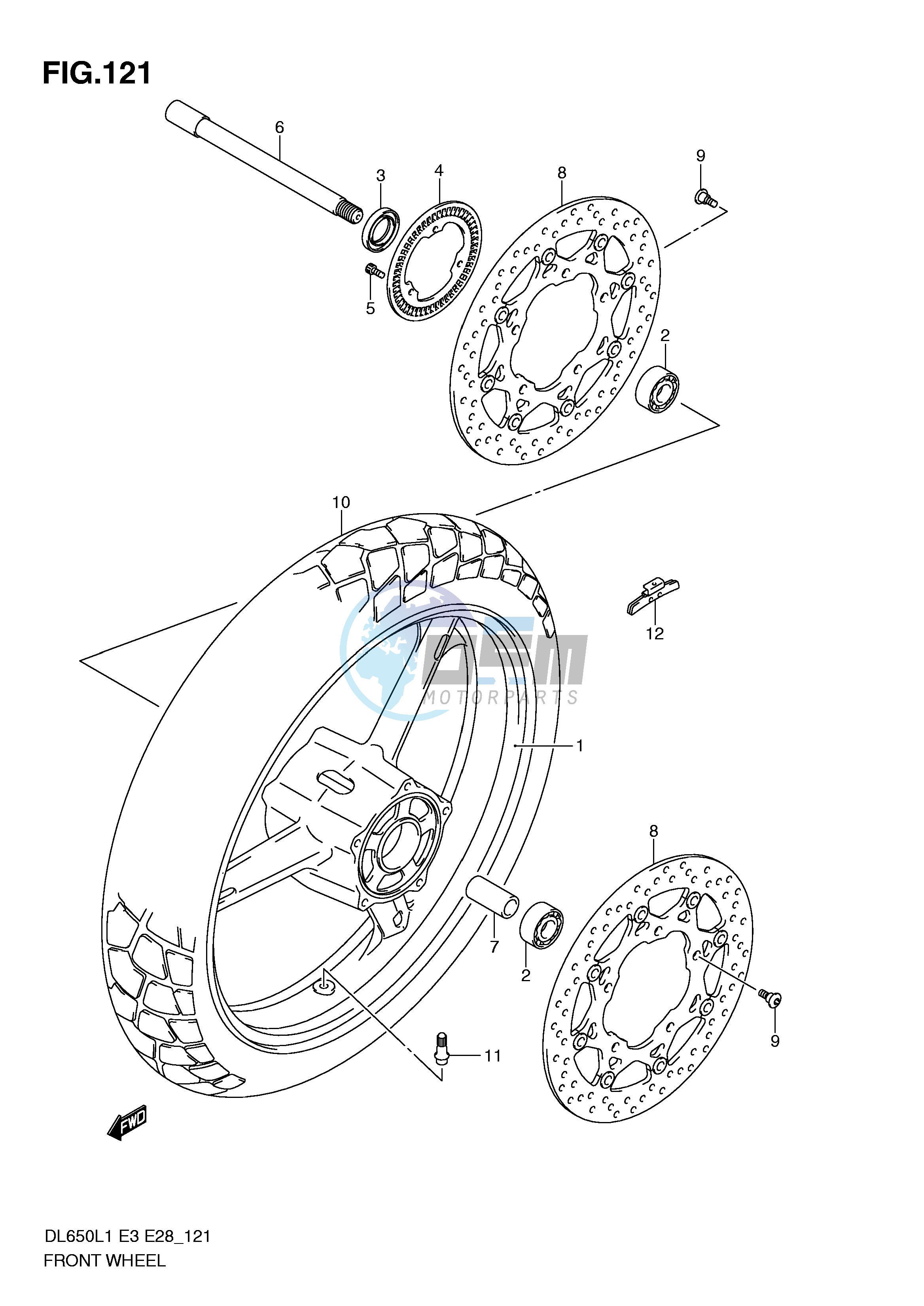 FRONT WHEEL (DL650AL1 E3)