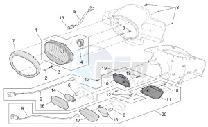 Scarabeo 100 4T e2 drawing Head lamp