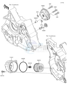 KLX110 KLX110CFF EU drawing Oil Pump