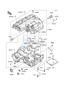 Z1000SX ABS ZX1000HCF FR GB XX (EU ME A(FRICA) drawing Crankcase