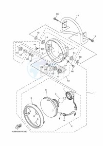 YBR125EGS (43BK) drawing HEADLIGHT