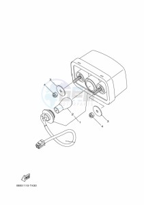 YFM450FWBD KODIAK 450 EPS (BEY2) drawing TAILLIGHT