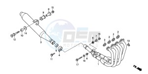 CBF600S drawing EXHAUST MUFFLER