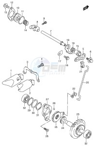 RM125 (E2) drawing EXHAUST VALVE (MODEL Y)