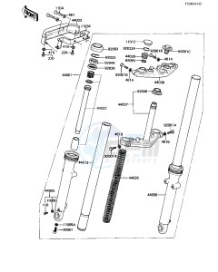 KZ 250 W [LTD BELT] (W1) [LTD BELT] drawing FRONT FORK