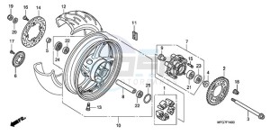 CB600FA39 Spain - (SP / ABS ST) drawing REAR WHEEL