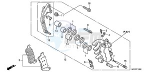 CB600FA9 Australia - (U / ABS) drawing L. FRONT BRAKE CALIPER (CB600FA/FA3)