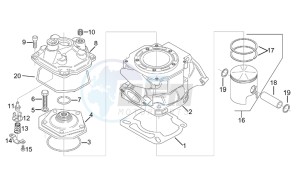 etx 125 1998 drawing Cylinder - Head - Piston