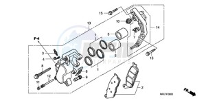 VT750C2F9 Australia - (U / KMH MME) drawing FRONT BRAKE CALIPER