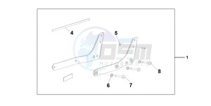 VT750CA9 Europe Direct - (ED / MME) drawing BACKREST/REAR CAR