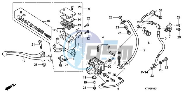 FR. BRAKE MASTER CYLINDER (SH300A/AR)