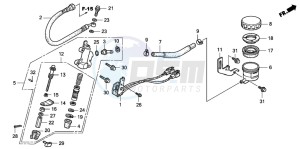 GL1800 drawing RR. BRAKE MASTER CYLINDER