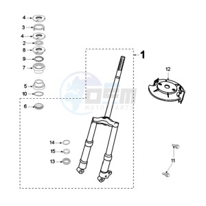 TKR MA BE drawing FRONT FORK AND STEERINGHEAD PAIOLI