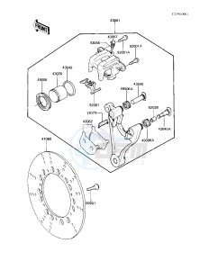 KZ 750 F [LTD SHAFT] (F1) [LTD SHAFT] drawing REAR BRAKE