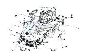 QUAD LANDER 300S ENTRY drawing HEADLAMP CPL  / FR COWLING