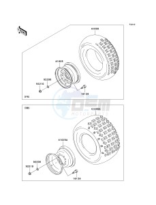 KSV 700 B [KFX 700] (B6F-B9F) B9F drawing WHEELS_TIRES