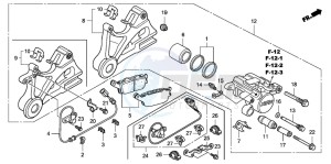 CBF600N drawing REAR BRAKE CALIPER