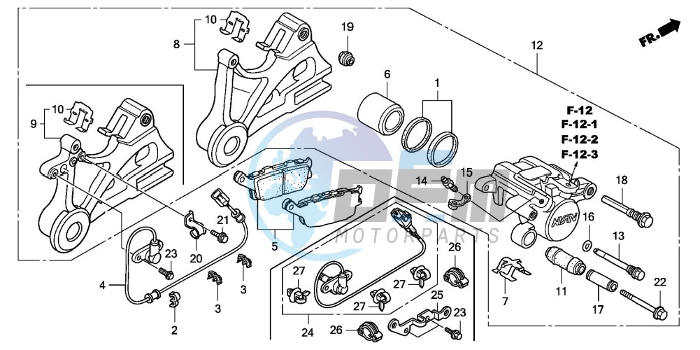 REAR BRAKE CALIPER