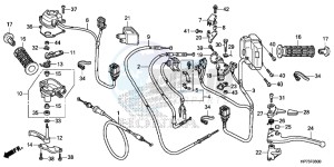 TRX420FPAD TRX420 Europe Direct - (ED) drawing HANDLE LEVER/SWITCH/CABLE