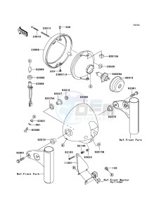 W650 EJ650C6F GB XX (EU ME A(FRICA) drawing Headlight(s)