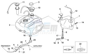 Scarabeo 50 2t e2 (eng. piaggio) drawing Oil and fuel tank