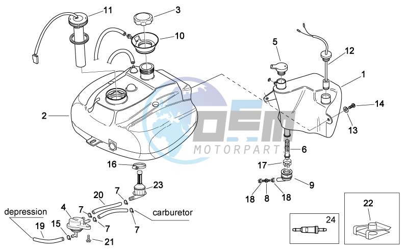 Oil and fuel tank