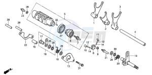 VF750CD drawing GEARSHIFT DRUM