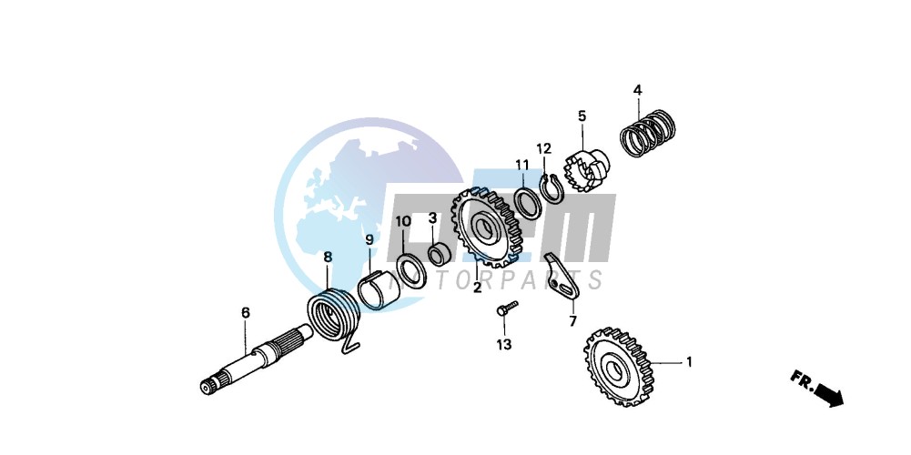 KICK STARTER SPINDLE